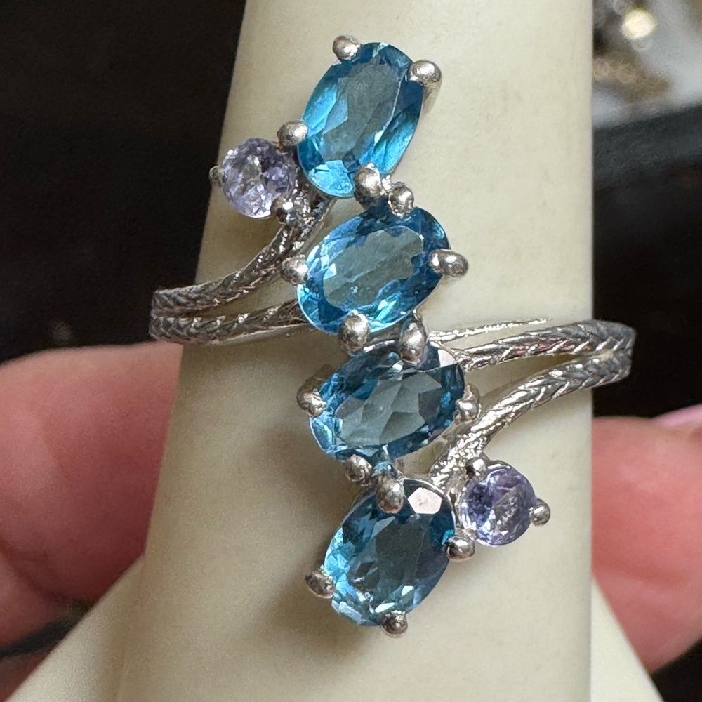 925 Blue Spinel & Tanzanite Ring